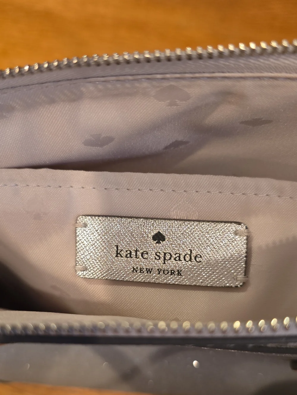kate spade Silver Glitter Tote with Top Handles NWOT
